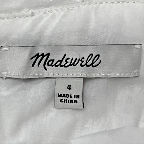 MADEWELL Eyelet Sleeveless White Mini Dress Size 4 - Picture 11 of 12